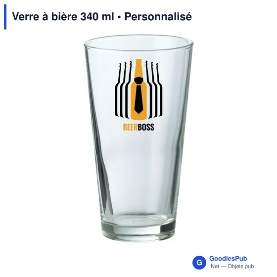 Verre à bière personnalisable 340 ml avec logo - OROX1Z - Image 2