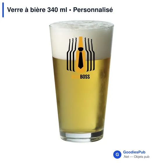 Verre à bière personnalisable 340 ml avec logo - OROX1Z - Image 3