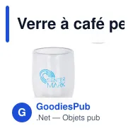 Verre à café personnalisable double paroi 230 ml avec logo - Marianne - Miniature 1