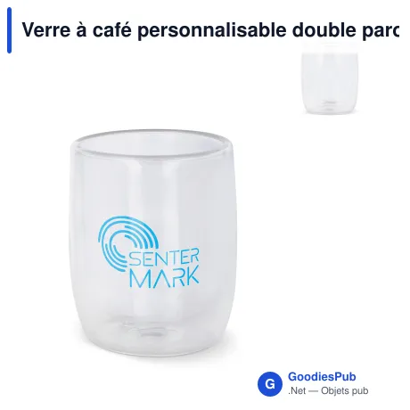 Verre à café personnalisable double paroi 230 ml avec logo - Marianne