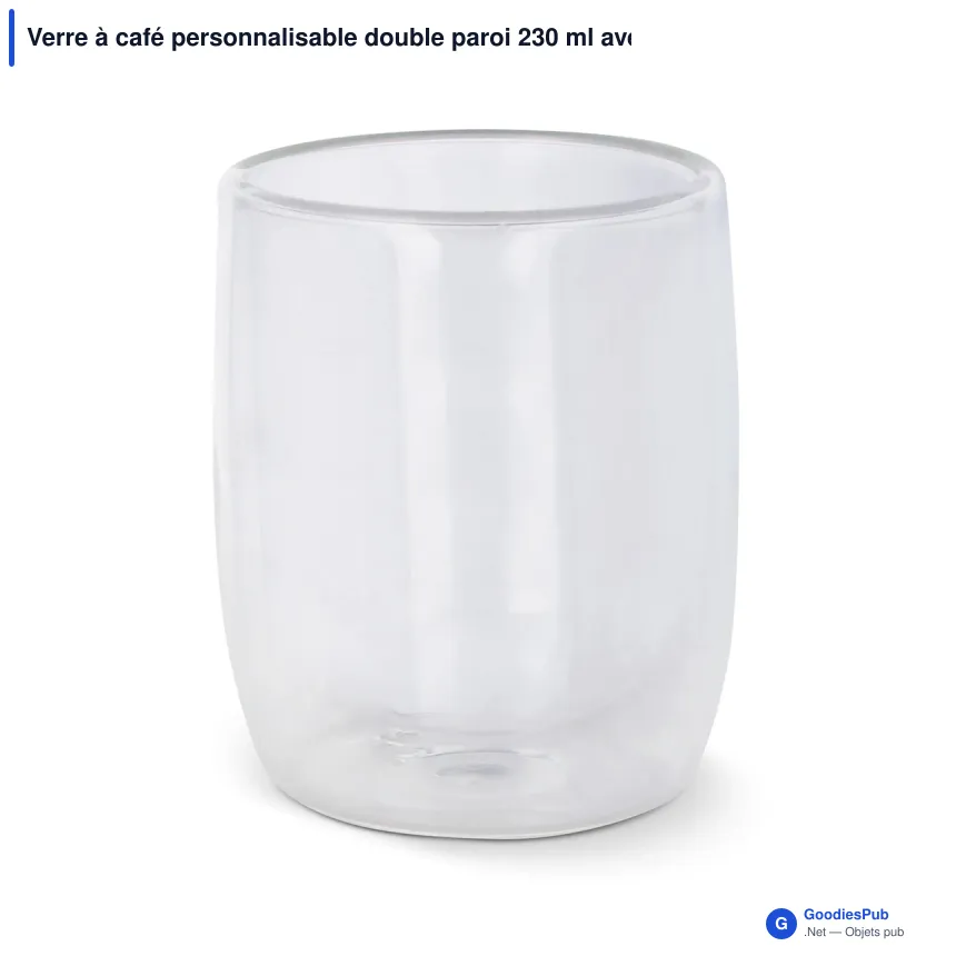 Verre à café personnalisable double paroi 230 ml avec logo - Marianne - Image 2