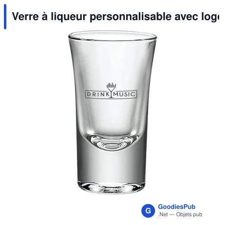 Verre à liqueur personnalisable avec logo - 34 ml