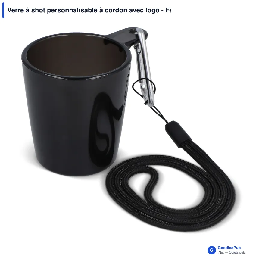 Verre à shot personnalisable à cordon avec logo - Festival - Image 2