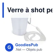 Verre à shot personnalisable à cordon avec logo - Festival - Miniature 3