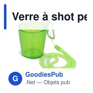 Verre à shot personnalisable à cordon avec logo - Festival - Miniature 4