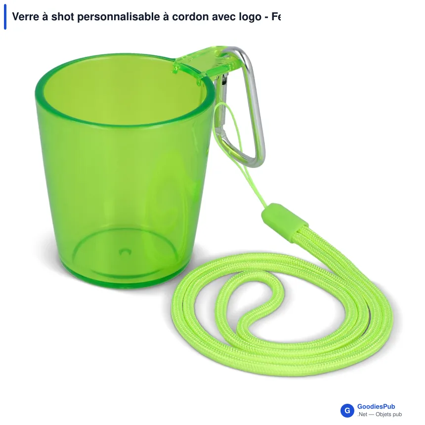 Verre à shot personnalisable à cordon avec logo - Festival - Image 4
