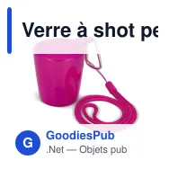 Verre à shot personnalisable à cordon avec logo - Festival - Miniature 5