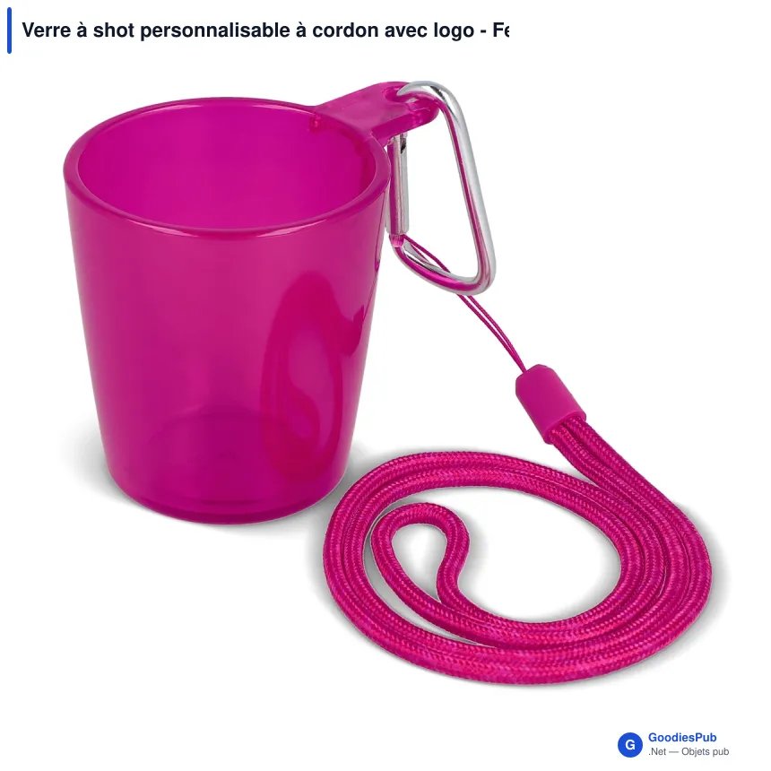 Verre à shot personnalisable à cordon avec logo - Festival - Image 5