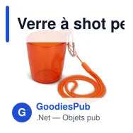 Verre à shot personnalisable à cordon avec logo - Festival - Miniature 6