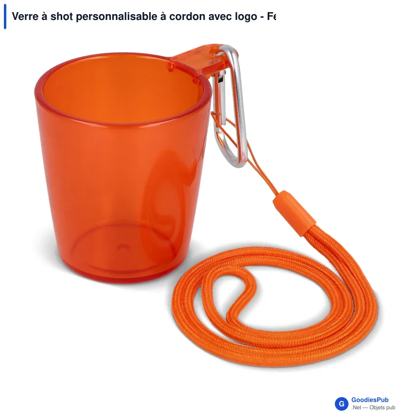 Verre à shot personnalisable à cordon avec logo - Festival - Image 6