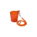 Variante Transparent Orange - Verre à shot personnalisable à cordon avec logo - Festival