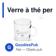Verre à thé personnalisable 260 ml avec logo - Prague - Miniature 1