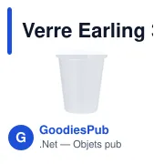 Gobelet réutilisable personnalisable Verre Earling 360 ml avec logo - Miniature 1
