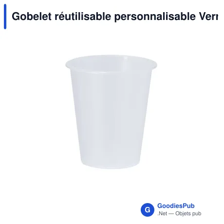 Gobelet réutilisable personnalisable Verre Earling 360 ml avec logo
