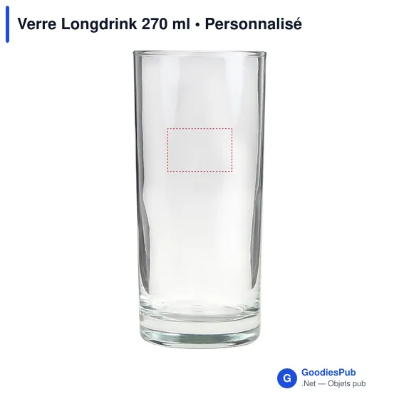 Verre Longdrink personnalisable pour logo - 270 ml - Image 2