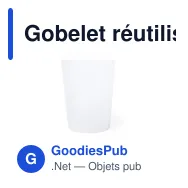 Gobelet réutilisable personnalisable Nirmal avec logo - Miniature 1