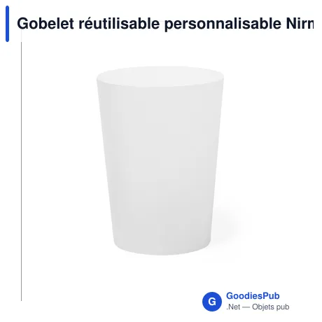 Gobelet réutilisable personnalisable Nirmal avec logo