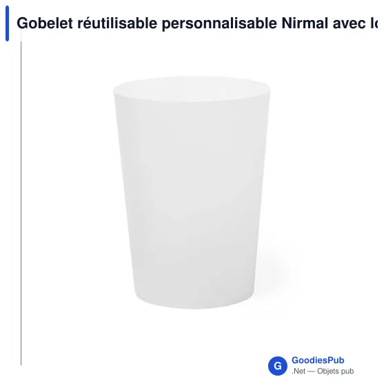 Gobelet réutilisable personnalisable Nirmal avec logo - Image 2