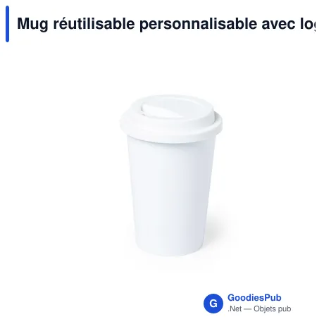 Mug réutilisable personnalisable avec logo pour entreprises