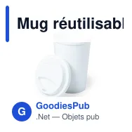 Mug réutilisable personnalisable avec logo pour entreprises - Miniature 7