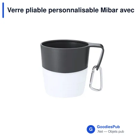 Verre pliable personnalisable Mibar avec logo - 340 ml