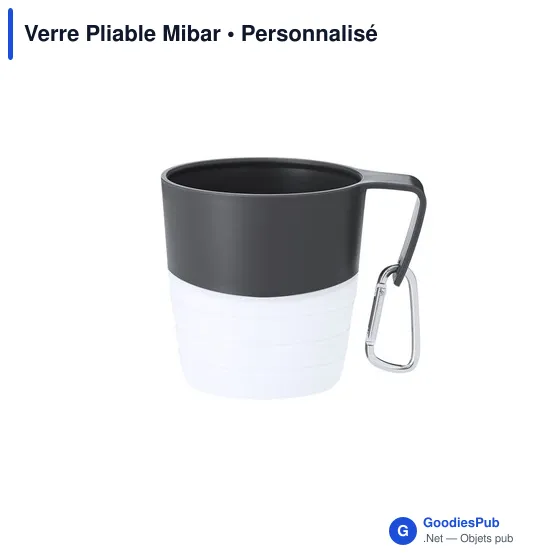Verre pliable personnalisable Mibar avec logo - 340 ml - Image 1
