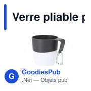 Verre pliable personnalisable Mibar avec logo - 340 ml - Miniature 2