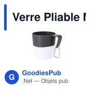 Verre pliable personnalisable Mibar avec logo - 340 ml - Miniature 3