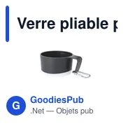 Verre pliable personnalisable Mibar avec logo - 340 ml - Miniature 4
