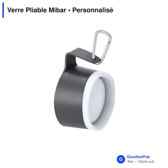 Verre pliable personnalisable Mibar avec logo - 340 ml - Image 6
