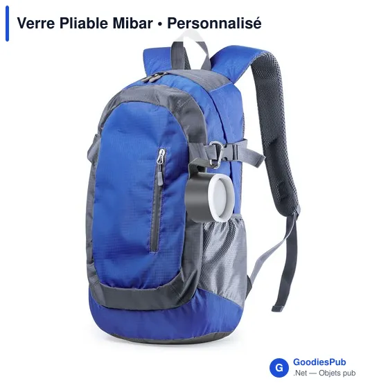 Verre pliable personnalisable Mibar avec logo - 340 ml - Image 7