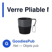 Verre pliable personnalisable Mibar avec logo - 340 ml - Miniature 8
