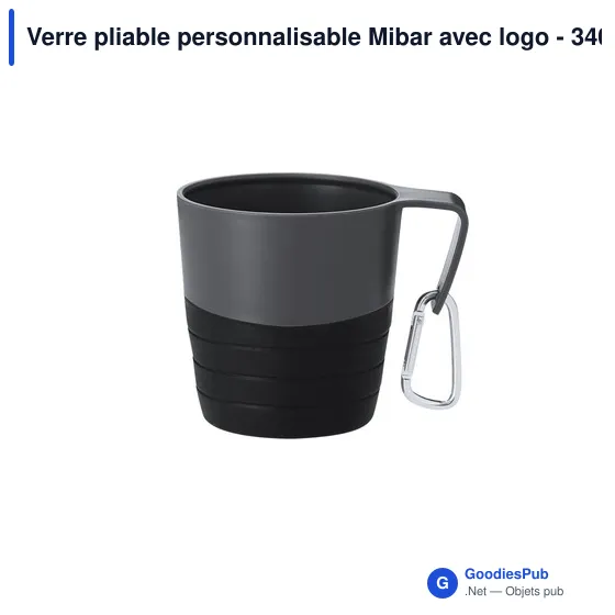Verre pliable personnalisable Mibar avec logo - 340 ml - Image 8