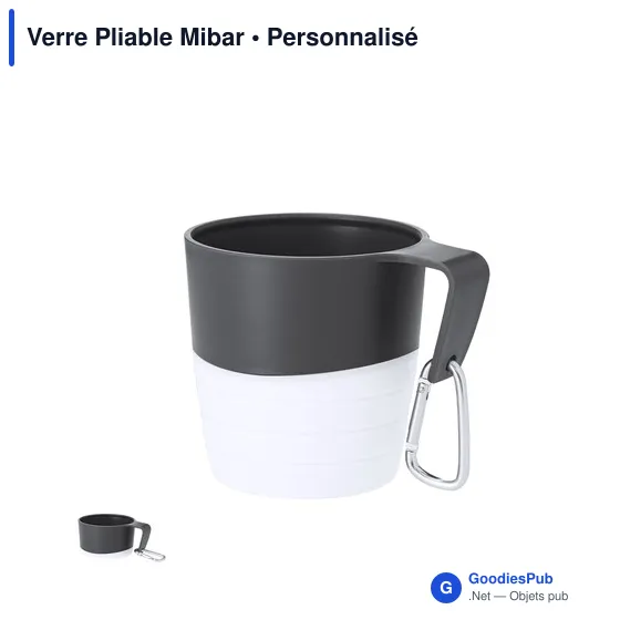 Verre pliable personnalisable Mibar avec logo - 340 ml - Image 9