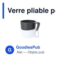 Verre pliable personnalisable Mibar avec logo - 340 ml - Miniature 10