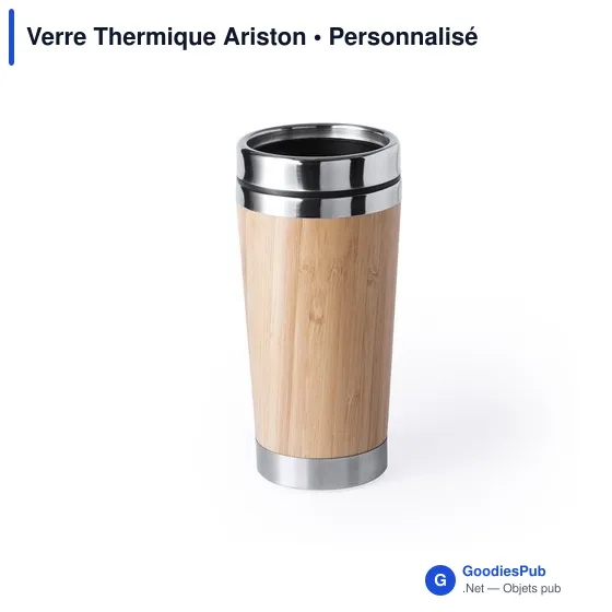 Mug isotherme personnalisable Verre Thermique Ariston avec logo - Image 1
