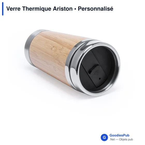 Mug isotherme personnalisable Verre Thermique Ariston avec logo - Image 2