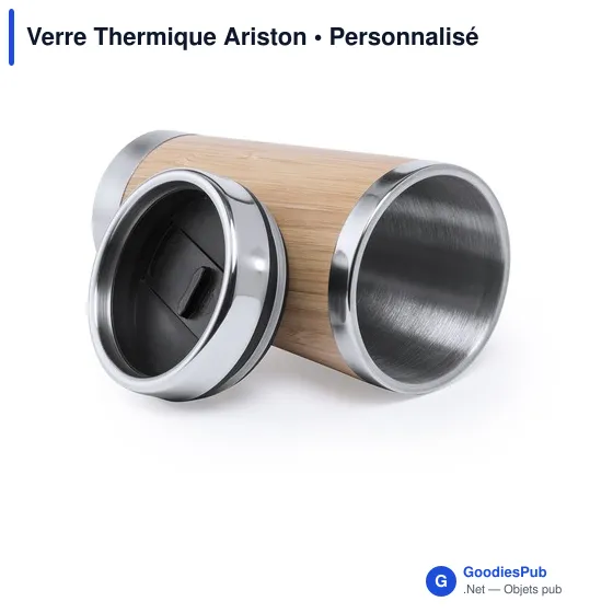 Mug isotherme personnalisable Verre Thermique Ariston avec logo - Image 3