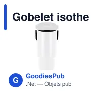Gobelet isotherme personnalisable Chalmer avec logo - Miniature 1