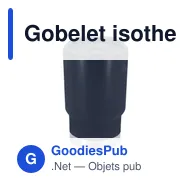 Gobelet isotherme personnalisable Clancy avec logo - Miniature 1