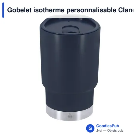 Gobelet isotherme personnalisable Clancy avec logo