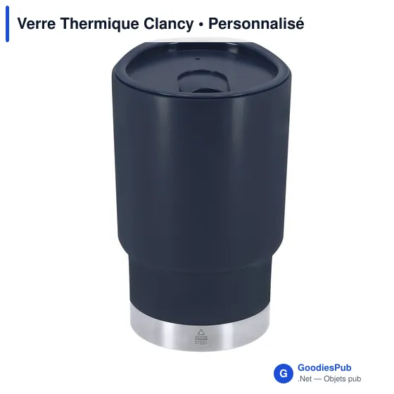 Gobelet isotherme personnalisable Clancy avec logo - Image 1