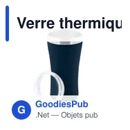 Verre thermique personnalisable en acier inox recyclé - Cozardavec logo - Miniature 3
