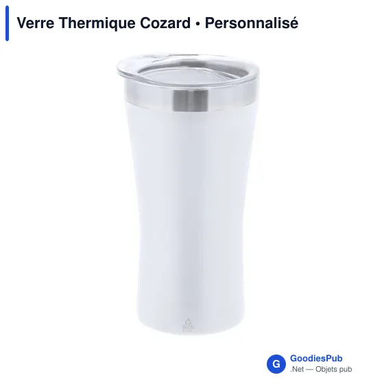 Verre thermique personnalisable en acier inox recyclé - Cozardavec logo - Image 6