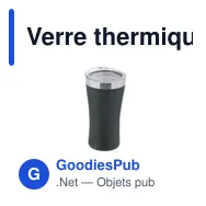 Verre thermique personnalisable en acier inox recyclé - Cozardavec logo - Miniature 7
