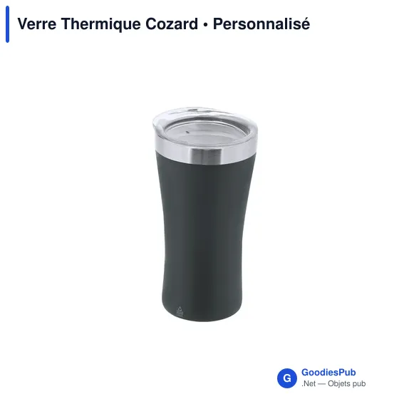 Verre thermique personnalisable en acier inox recyclé - Cozardavec logo - Image 7