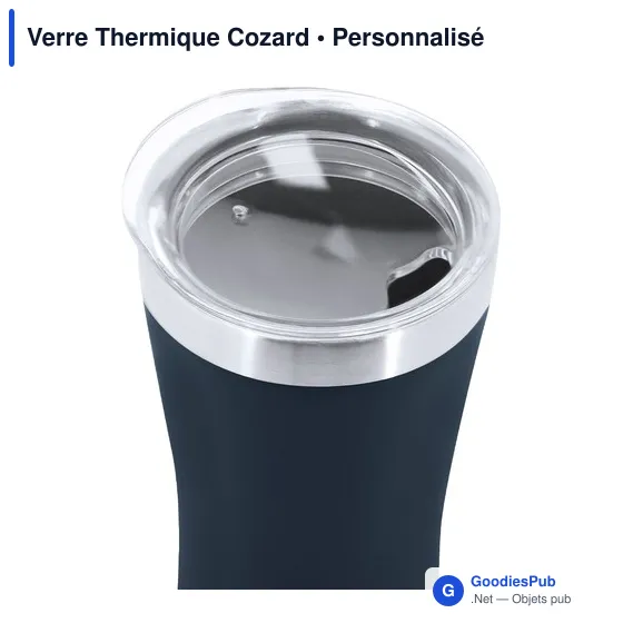 Verre thermique personnalisable en acier inox recyclé - Cozardavec logo - Image 9