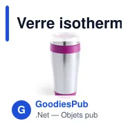Verre isotherme personnalisable Fresno avec logo - Miniature 1