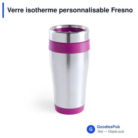Verre isotherme personnalisable Fresno avec logo