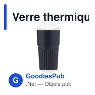 Verre thermique personnalisable Gillan avec logo - 500 ml - Miniature 1